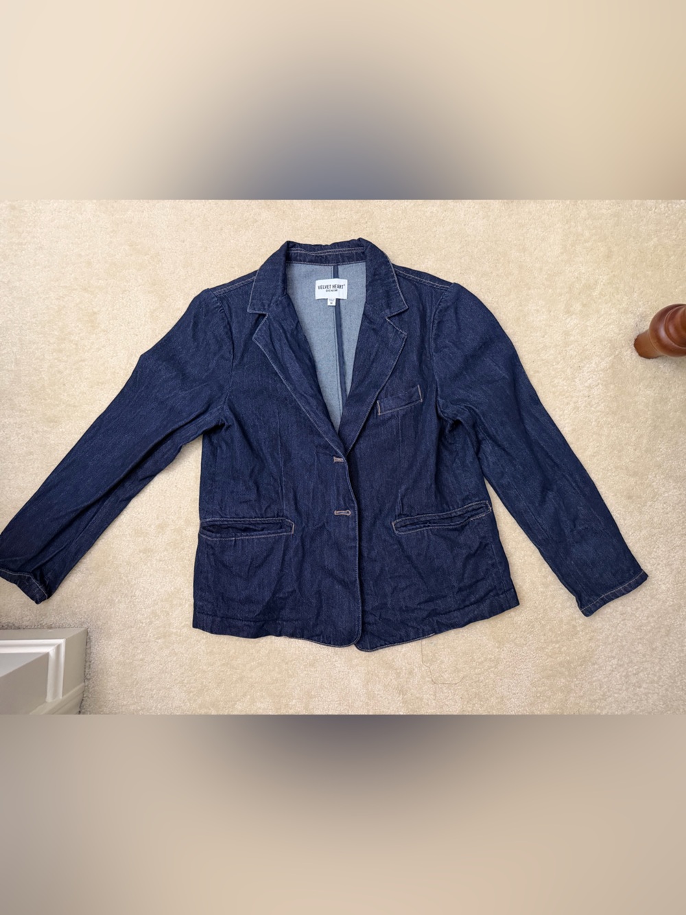 Velvet Heart Dark Blue Denim Blazer